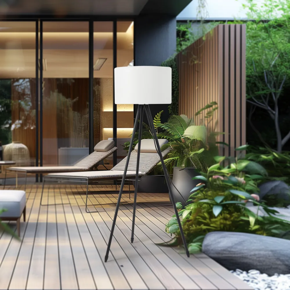 Lucande terrasselampe Jaimy, 130 cm, stativ, aluminium Clearance