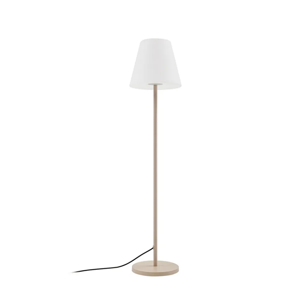 Lucande terrasselampe Jaimy, beige, metall, 150 cm, E27 Discount