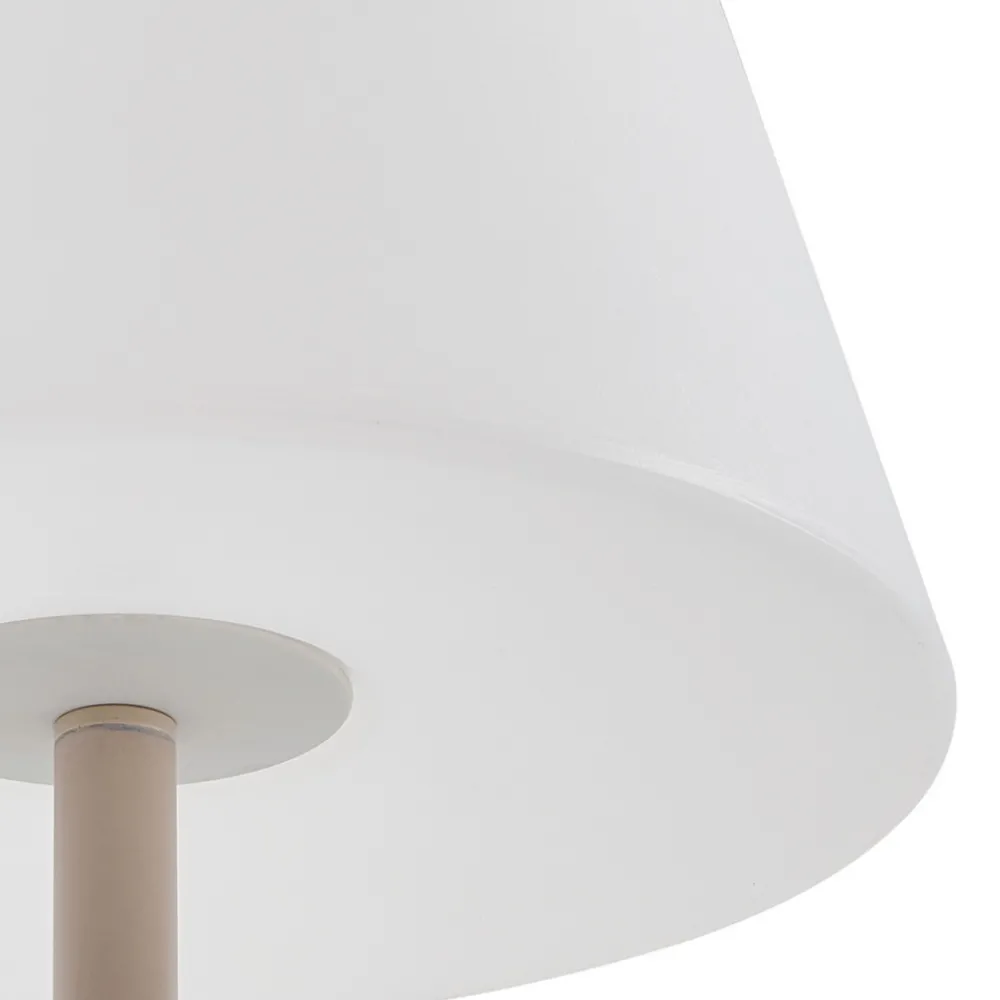 Lucande terrasselampe Jaimy, beige, metall, 150 cm, E27 Discount