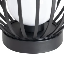 Lucande terrasselampe Marrin, svart, metall, Ø 46cm Outlet