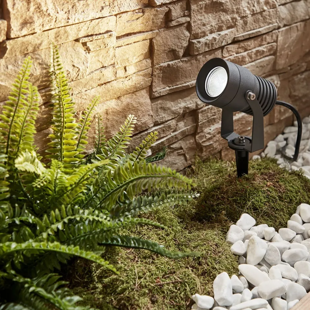 Lucande utendørs LED-spot Jon, jordspyd, justerbar, IP65| Led-Utendørs|Utespotter