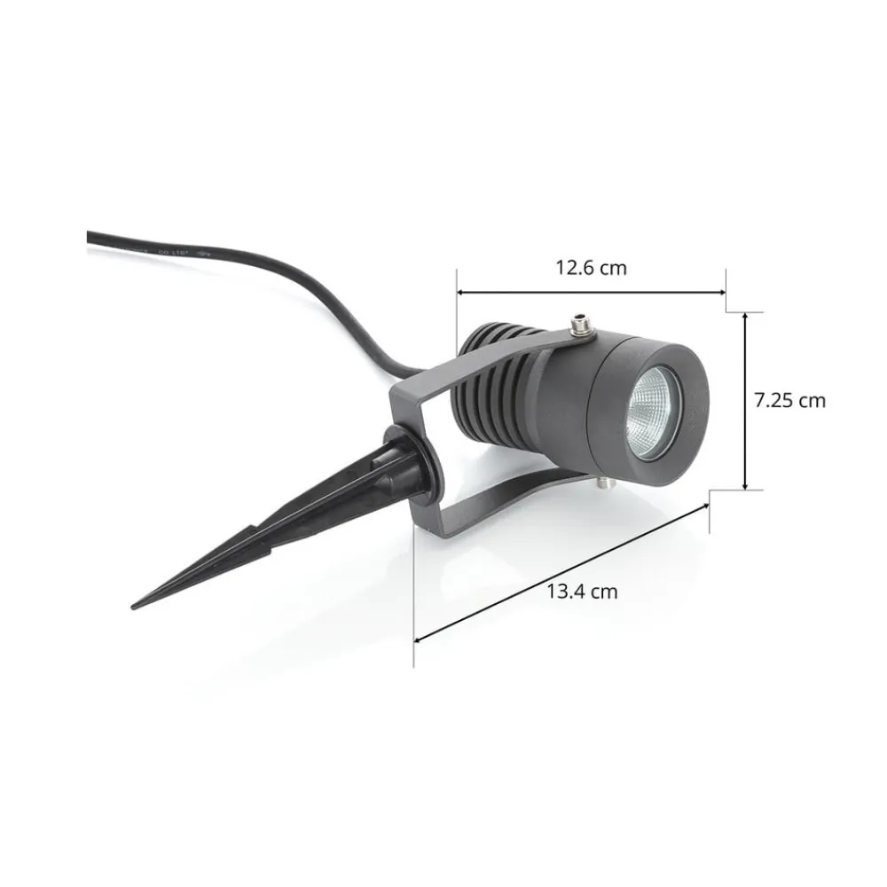 Lucande utendørs LED-spot Jon, jordspyd, justerbar, IP65| Led-Utendørs|Utespotter