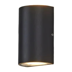 Lucande utendørs LED-vegglampe Jale, 16 cm, antrasitt, aluminium| Kommersiell Utebelysning|Led-Utendørs