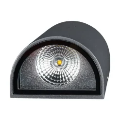 Lucande utendørs LED-vegglampe Jale, 16 cm, antrasitt, aluminium| Kommersiell Utebelysning|Led-Utendørs