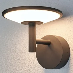 Lucande utendørs LED-vegglampe Fenia, antrasitt, aluminium, IP65| Kommersiell Utebelysning|Led-Utendørs