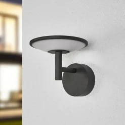 Lucande utendørs LED-vegglampe Fenia, antrasitt, aluminium, IP65| Kommersiell Utebelysning|Led-Utendørs