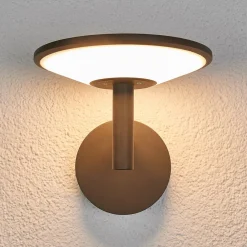 Lucande utendørs LED-vegglampe Fenia, antrasitt, aluminium, IP65| Kommersiell Utebelysning|Led-Utendørs
