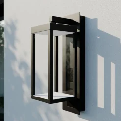 Lucande utendørs LED-vegglampe Ferdinand, antrasitt Høyttaler Discount