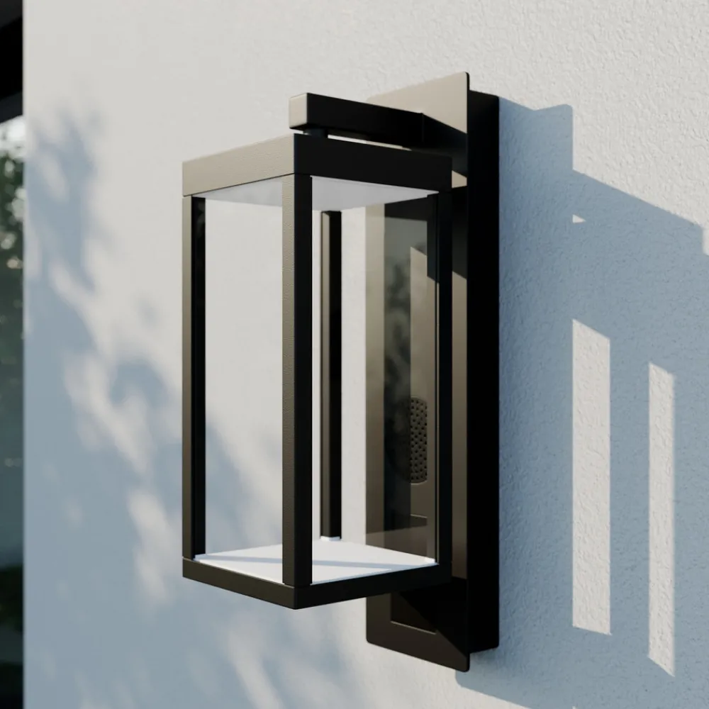 Lucande utendørs LED-vegglampe Ferdinand, antrasitt Høyttaler Discount