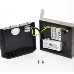 Lucande utendørs LED-vegglampe Nevio, 17 cm, antrasitt, aluminium| Kommersiell Utebelysning|Led-Utendørs