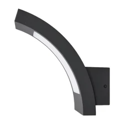 Lucande utendørs LED-vegglampe Juvia, 19 cm, antrasitt, IP54| Led-Utendørs|Vegglamper Utendørs