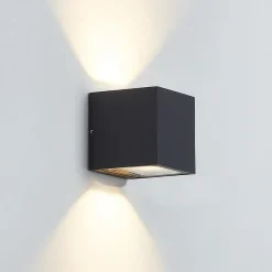 Lucande utendørs LED-vegglampe Merjem, 12 cm, opp/ned, IP54 Clearance