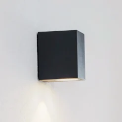 Lucande utendørs LED-vegglampe Tavi, antrasitt, 9,5 cm, IP54| Led-Utendørs