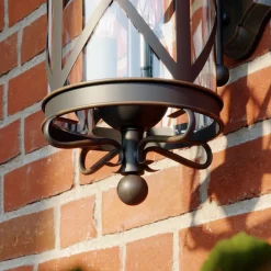 Lucande utendørs vegglampe Marcellino, rust, metall, glass| Terrassebelysning|Vegglamper Utendørs