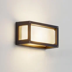 Lucande utendørs vegglampe Aurelien, grå, metall, 12,5 cm, IP54 Hot