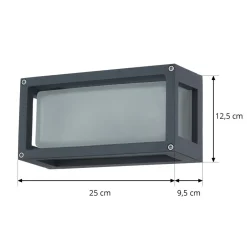 Lucande utendørs vegglampe Aurelien, grå, metall, 12,5 cm, IP54 Hot