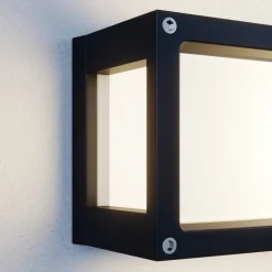 Lucande utendørs vegglampe Aurelien, grå, metall, 12,5 cm, IP54 Hot