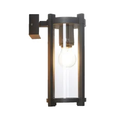 Lucande utendørs vegglampe Brienne, 30 cm, antrasitt, metall New