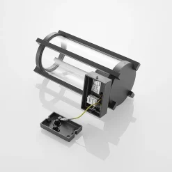 Lucande utendørs vegglampe Brienne, 30 cm, antrasitt, metall New