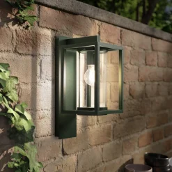 Lucande utendørs vegglampe Ferda, pendel, grønn, IP44| Terrassebelysning