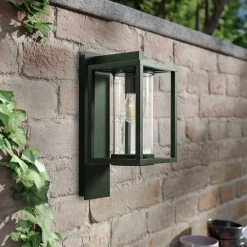 Lucande utendørs vegglampe Ferda, pendel, grønn, IP44| Terrassebelysning