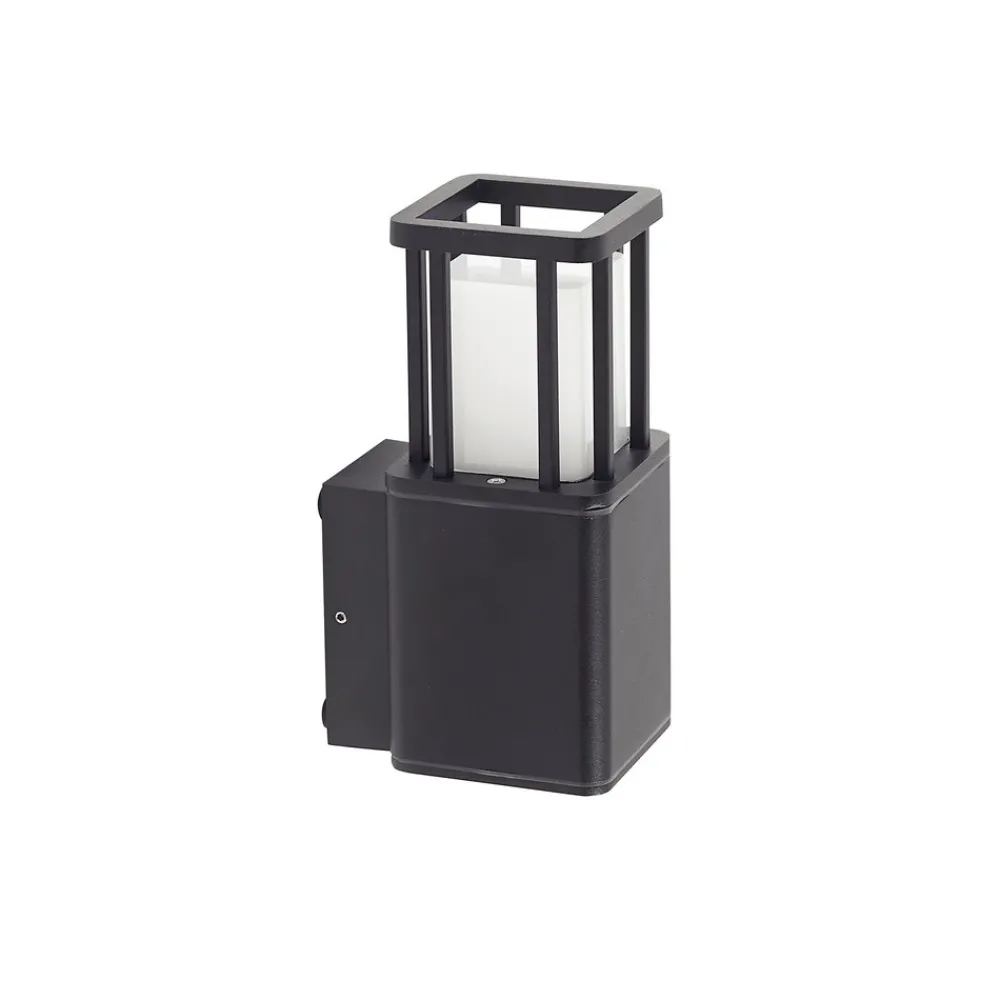 Lucande utendørs vegglampe Dakil, svart, aluminium Hot