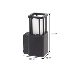 Lucande utendørs vegglampe Dakil, svart, aluminium Hot