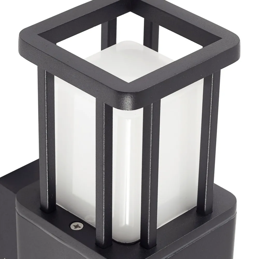 Lucande utendørs vegglampe Dakil, svart, aluminium Hot