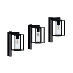 Lucande utendørs vegglampe Ferda, sett med 3 stk, antrasitt, IP44 New