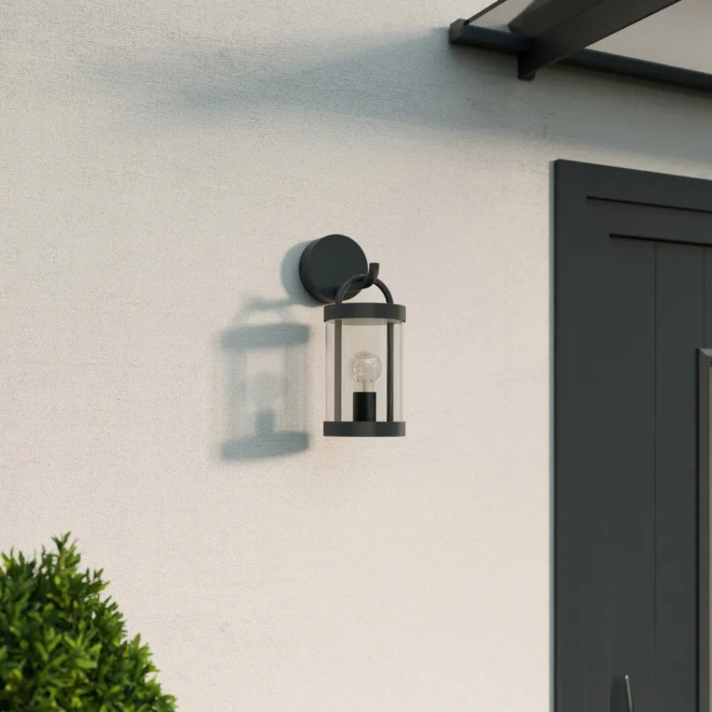 Lucande utendørs vegglampe Cassian, sett med 2, antrasitt, IP54| Vegglamper Utendørs|Terrassebelysning