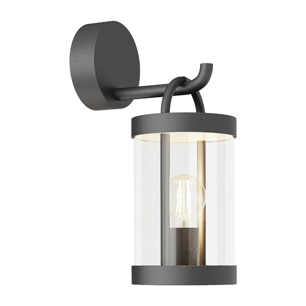 Lucande utendørs vegglampe Cassian, sett med 2, antrasitt, IP54| Vegglamper Utendørs|Terrassebelysning