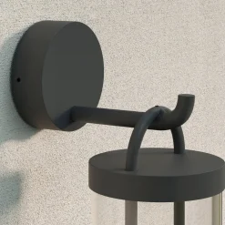 Lucande utendørs vegglampe Cassian, sett med 2, antrasitt, IP54| Vegglamper Utendørs|Terrassebelysning