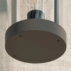 Lucande utendørs vegglampe Cassian, sett med 2, antrasitt, IP54| Vegglamper Utendørs|Terrassebelysning