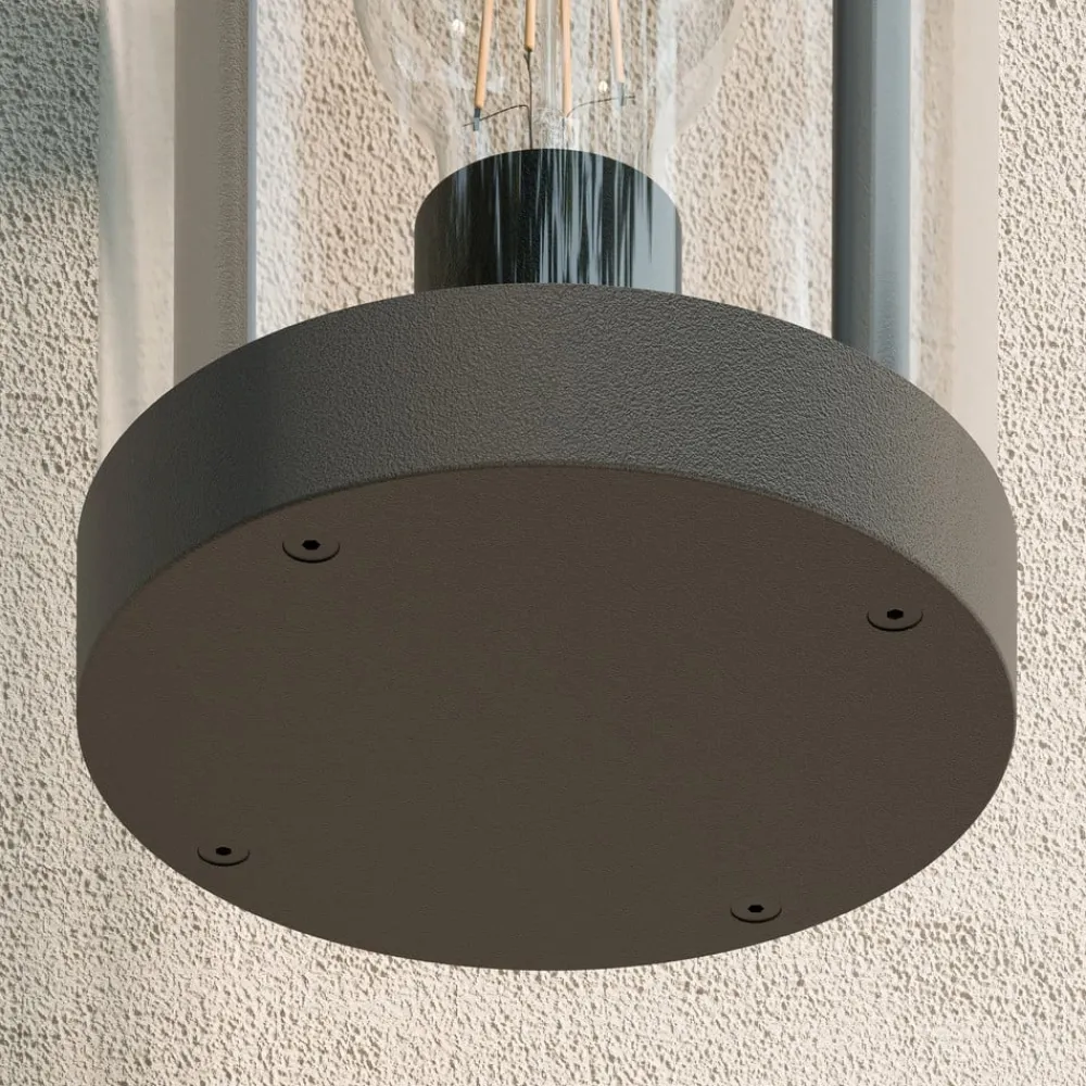 Lucande utendørs vegglampe Cassian, sett med 2, antrasitt, IP54| Vegglamper Utendørs|Terrassebelysning