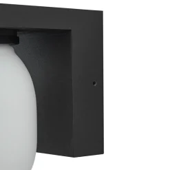 Lucande utendørs vegglampe Ovaali, glass, mørkegrå, IP65 Discount