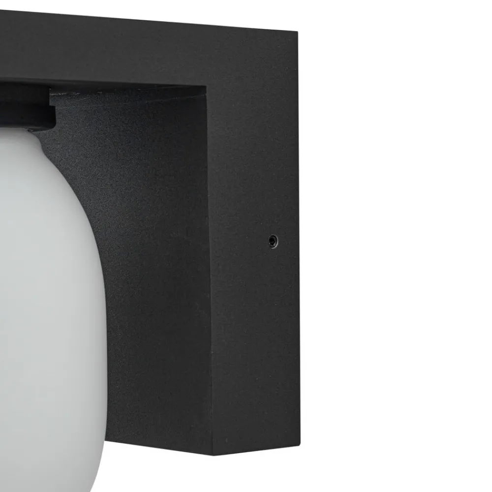 Lucande utendørs vegglampe Ovaali, glass, mørkegrå, IP65 Discount