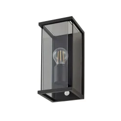 Lucande utendørs vegglampe Annalea, røykgrå, IP54, sensor| Vegglamper Med Sensor|Utebelysning Med Sensor