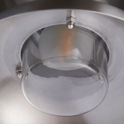 Lucande utendørs vegglampe Thais, stål, Ø 25 cm Best