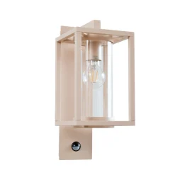 Lucande utendørs vegglampe Ferda, sensor, pendel, beige, IP44 Clearance