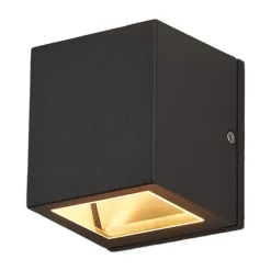 Lucande utendørs vegglampe Maurice, antrasitt, IP54, sett med 4 stk| Vegglamper Utendørs