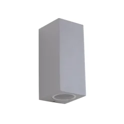 Lucande utendørs vegglampe Xava, opp/ned, grå, 2 lyskilder, GU10| Vegglamper Utendørs