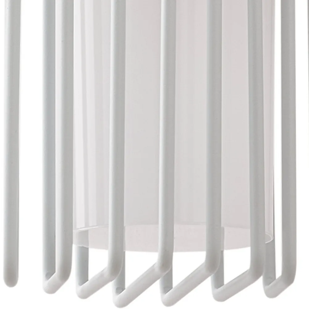 Lucande utendørs vegglampe Chandan, 42 cm, hvit, metall, IP54