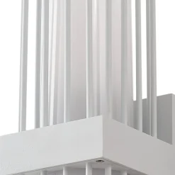 Lucande utendørs vegglampe Chandan, 42 cm, hvit, metall, IP54