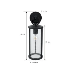 Lucande utendørs vegglampe Emmeline, bobler, aluminium, høyde 45 cm New