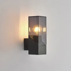 Lucande utendørs vegglampe Fiola, 25 cm, antrasitt, IP54| Terrassebelysning|Vegglamper Utendørs