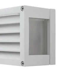 Lucande utendørs vegglampe Aurelien, hvit, 12 cm, stripe, IP54| Terrassebelysning|Vegglamper Utendørs