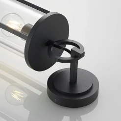 Lucande utendørs vegglampe Emmeline, klar, aluminium, høyde 45 cm| Terrassebelysning|Vegglamper Utendørs