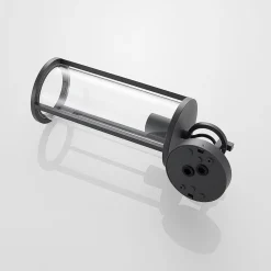 Lucande utendørs vegglampe Emmeline, klar, aluminium, høyde 45 cm| Terrassebelysning|Vegglamper Utendørs