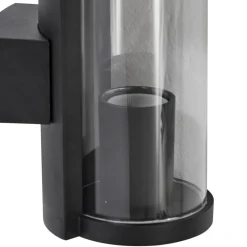 Lucande utendørs vegglampe Zanta, høyde 19,7 cm, IP65, svart| Terrassebelysning|Vegglamper Utendørs