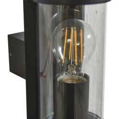 Lucande utendørs vegglampe Zanta, høyde 19,7 cm, IP65, svart| Terrassebelysning|Vegglamper Utendørs